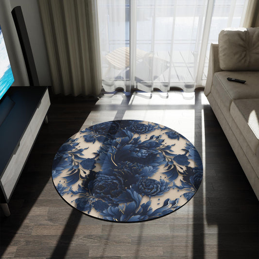 Transform Your Space with the Blue Floral Baroque Rug: A Masterclass in Vintage Elegance