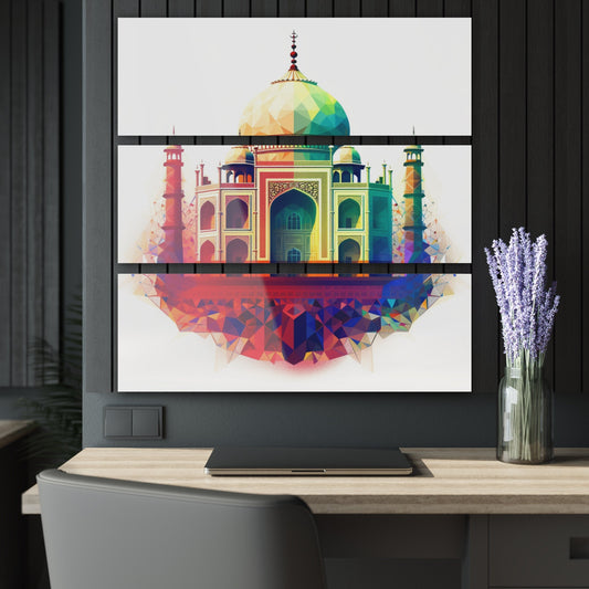 5 Ways to Transform Your Space with the Geometric Taj Mahal Triptych - Modern Acrylic Wall Art