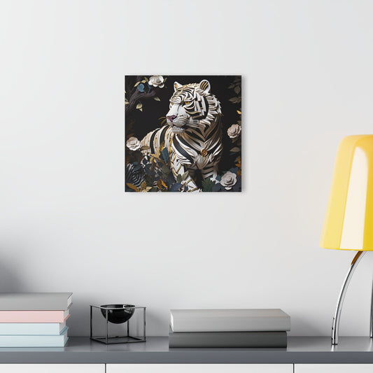 Unleash the Wild: How to Style the Geometric White Tiger Wall Art for a Modern, Soulful Home