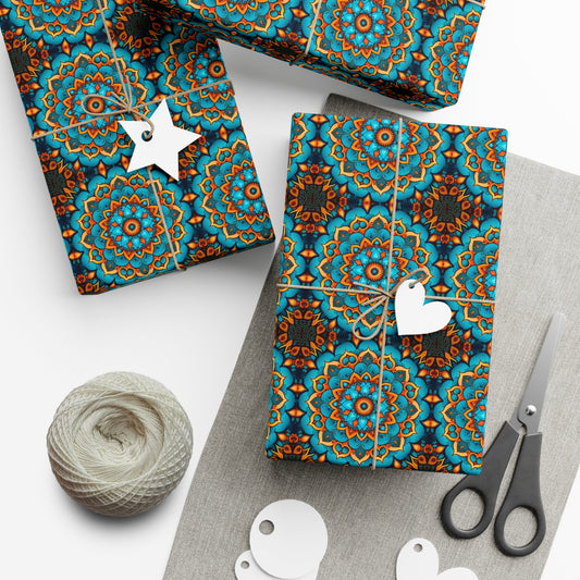 Elevate Your Gifting: Why Teal & Orange Mandala Gift Wrap is the Ultimate Finishing Touch for the Bohemian Soul
