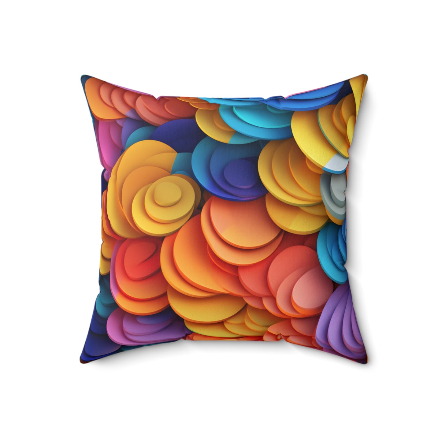 Vibrant Abstract Throw Pillow 18x18 with Insert – Double-Sided Colorful Modern Accent Cushion