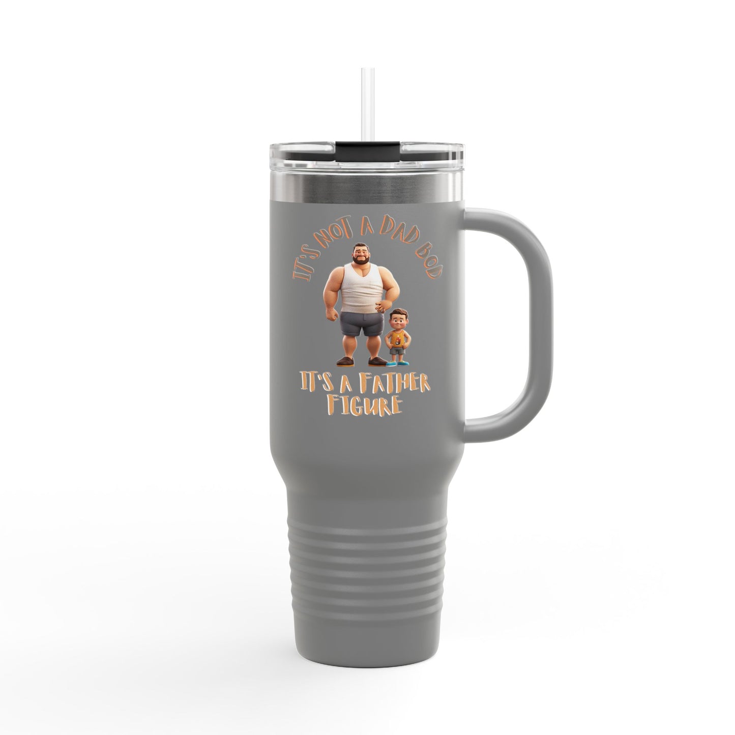 40oz Insulated Stainless Steel Travel Mug – Spill-Proof, BPA-Free & Funny Dad Bod Gift