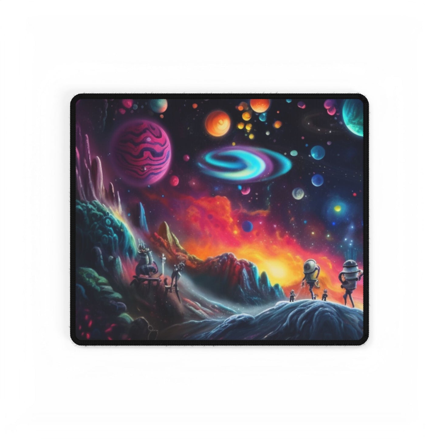 Space Themed Desk Mat | Large Galaxy Desk Pad for Gaming & Office | Cosmic Astronaut Mousepad