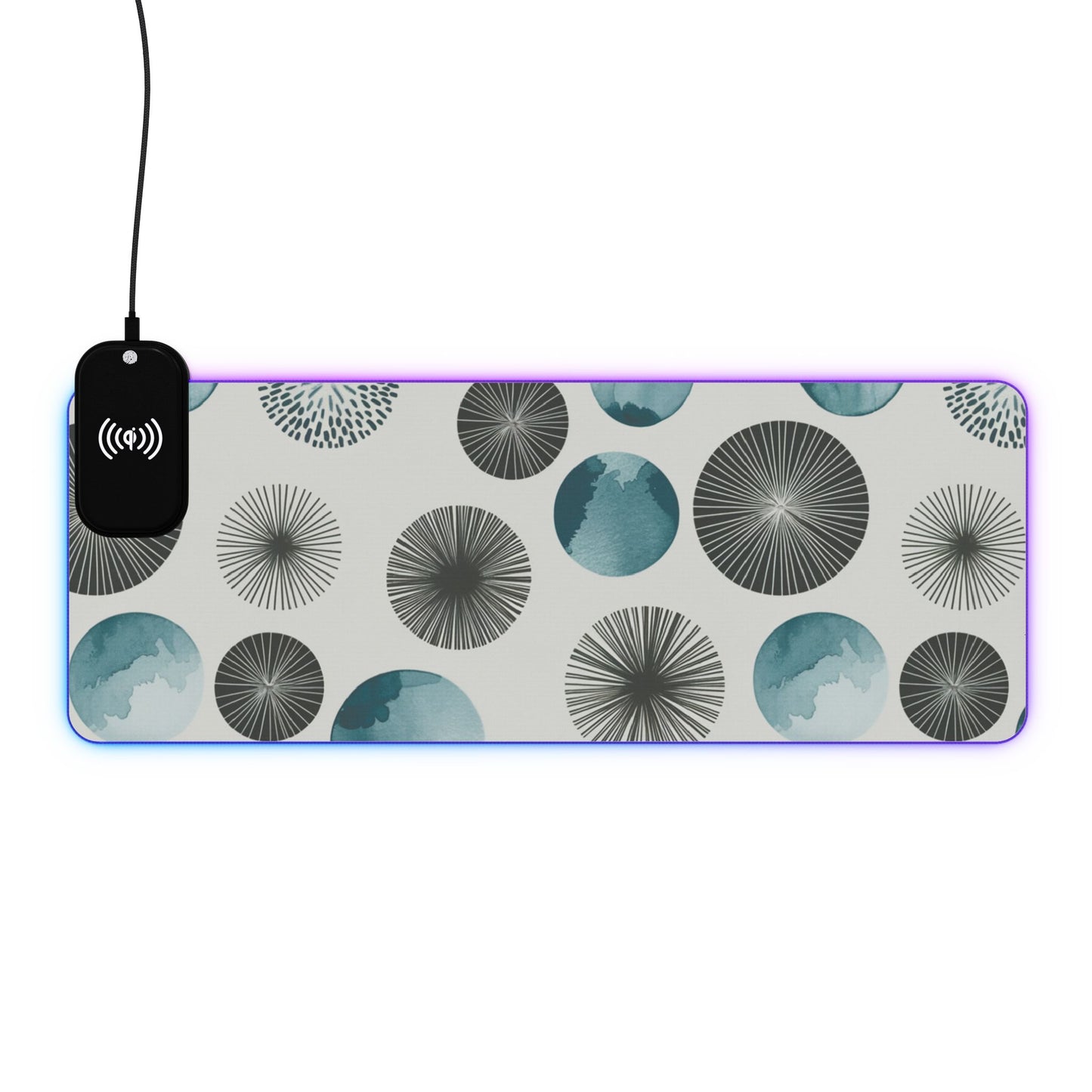 Wireless Charging RGB Gaming Mouse Pad with LED Lighting - Stylish Qi-Compatible Accessory