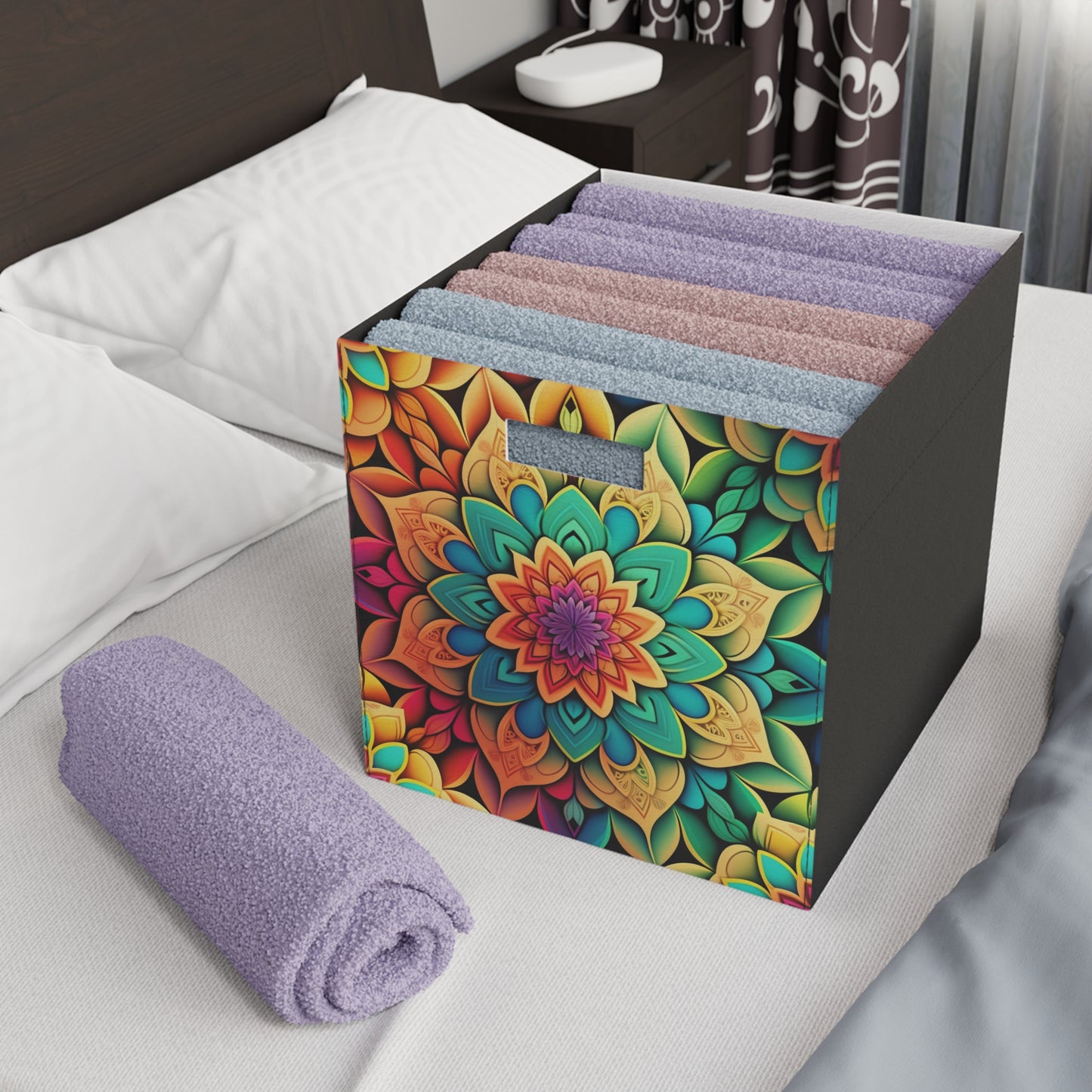 Mandala Design - Felt Storage Box