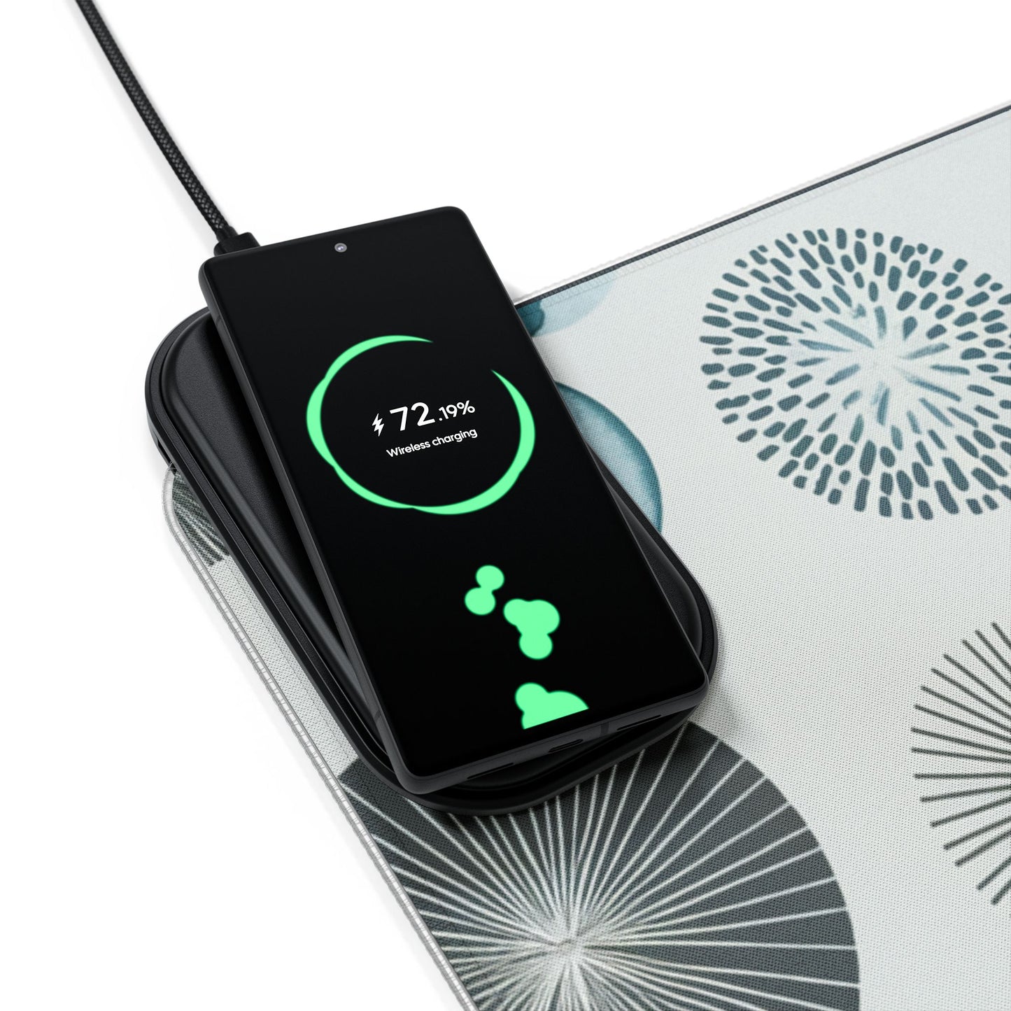 Wireless Charging RGB Gaming Mouse Pad with LED Lighting - Stylish Qi-Compatible Accessory