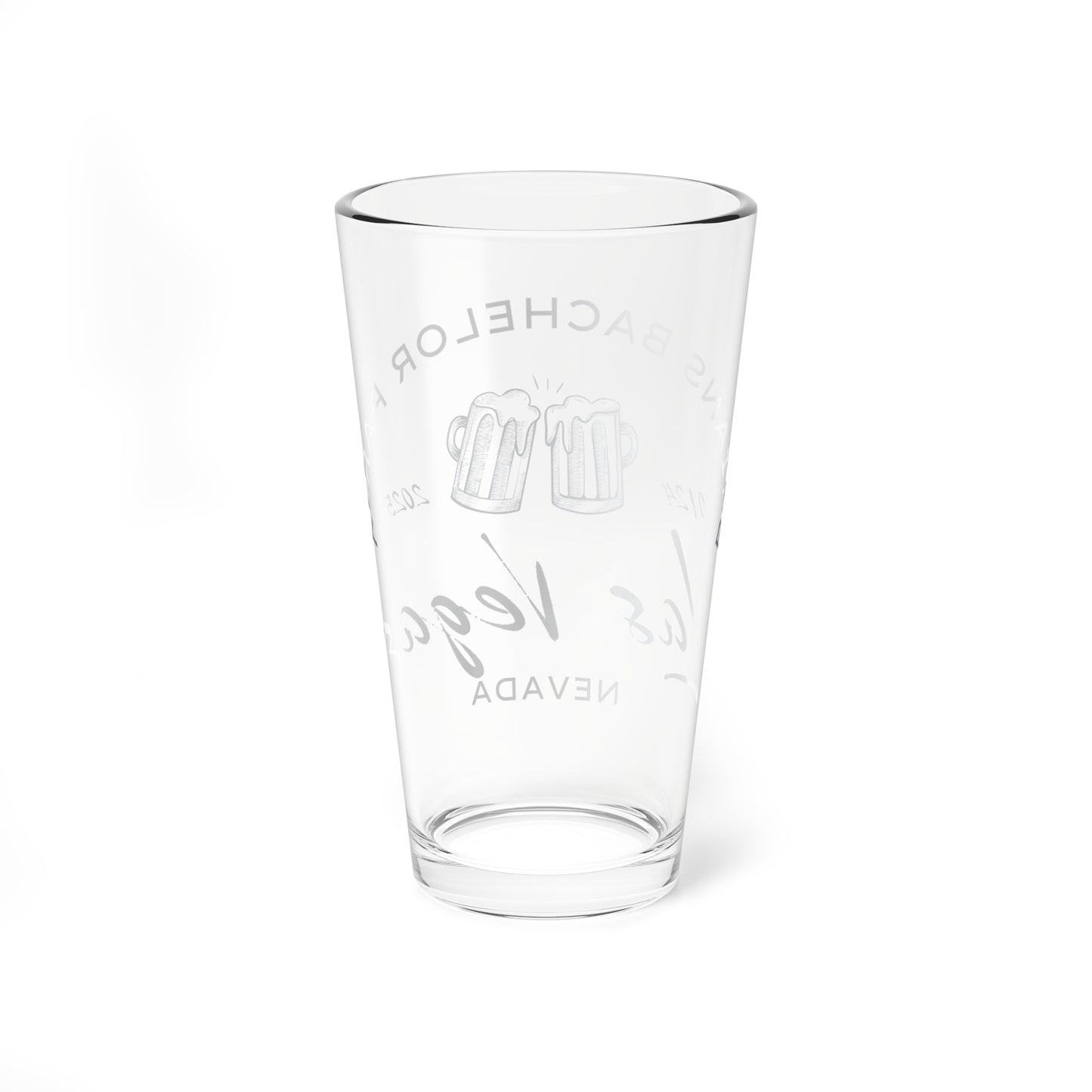 Personalized Bachelor Party Mixing Glass | Custom Groomsman Gift & Wedding Favor | 16oz Barware