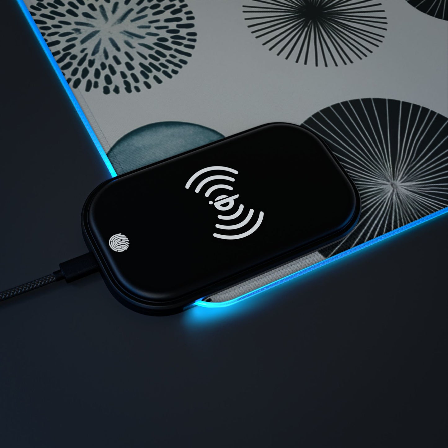 Wireless Charging RGB Gaming Mouse Pad with LED Lighting - Stylish Qi-Compatible Accessory