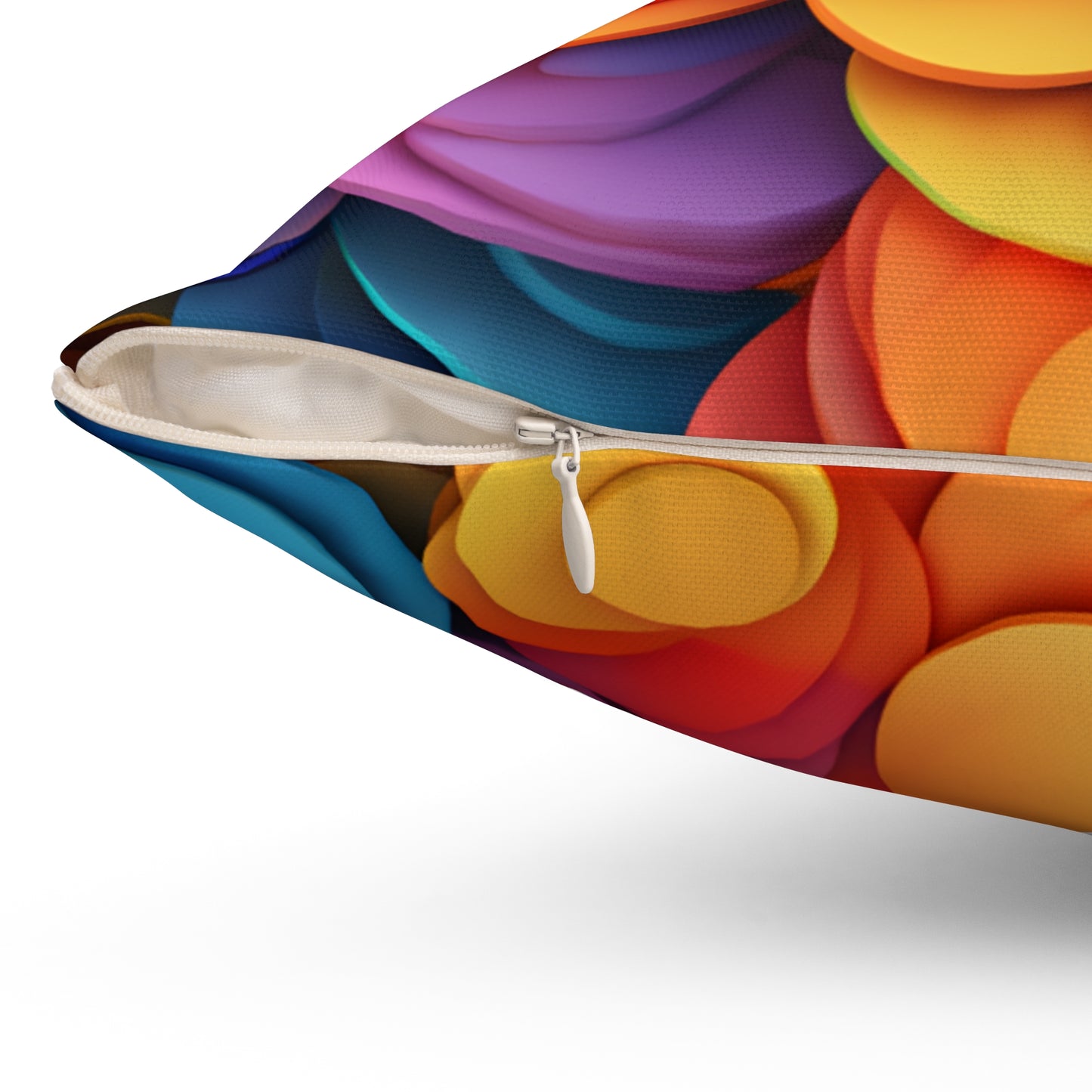 Vibrant Abstract Throw Pillow 18x18 with Insert – Double-Sided Colorful Modern Accent Cushion