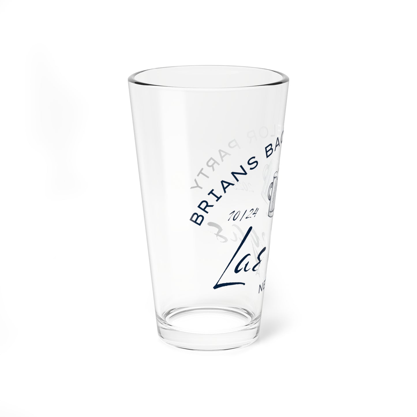 Personalized Bachelor Party Mixing Glass | Custom Groomsman Gift & Wedding Favor | 16oz Barware