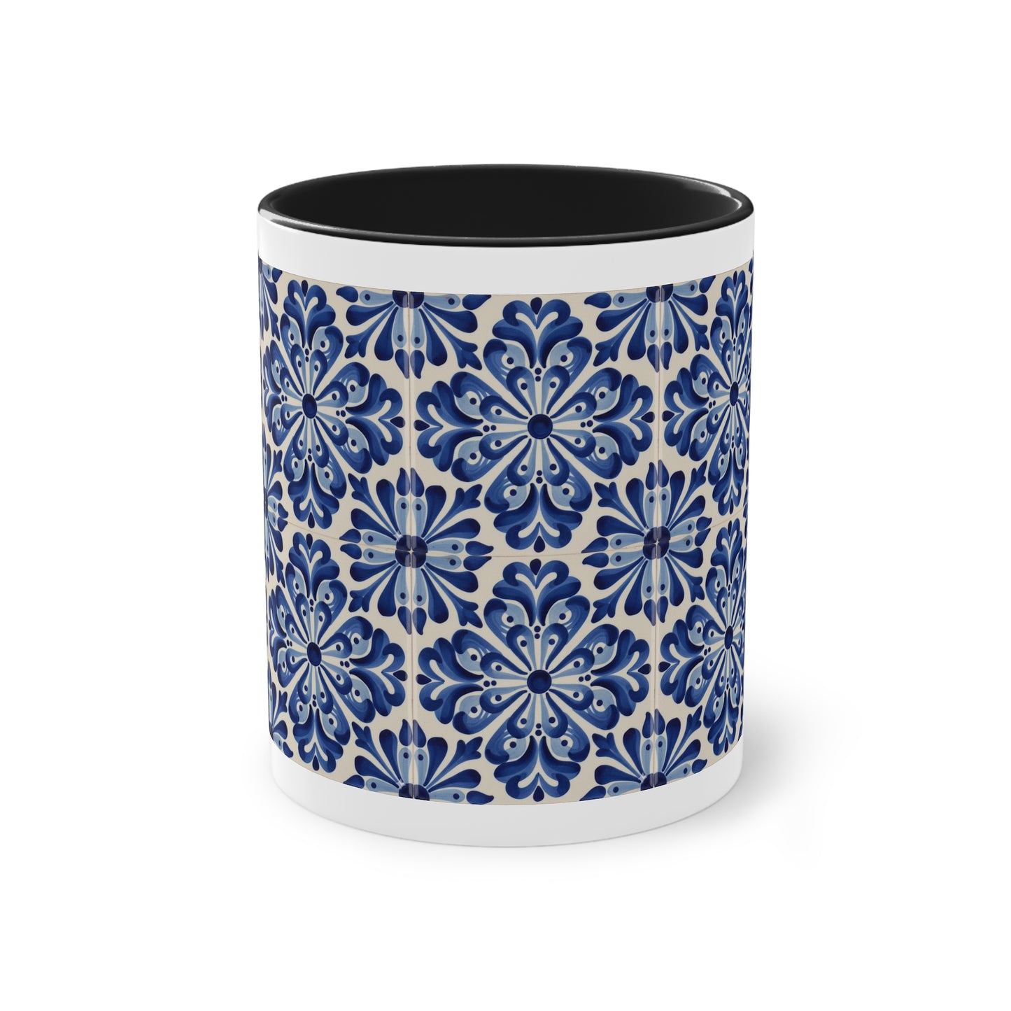 Elegant Floral Two-Tone Coffee Mug, Vibrant Kitchen Decor, Gift for Her, Tea Lover's Choice, Office Essentials, Home Beverage Holder