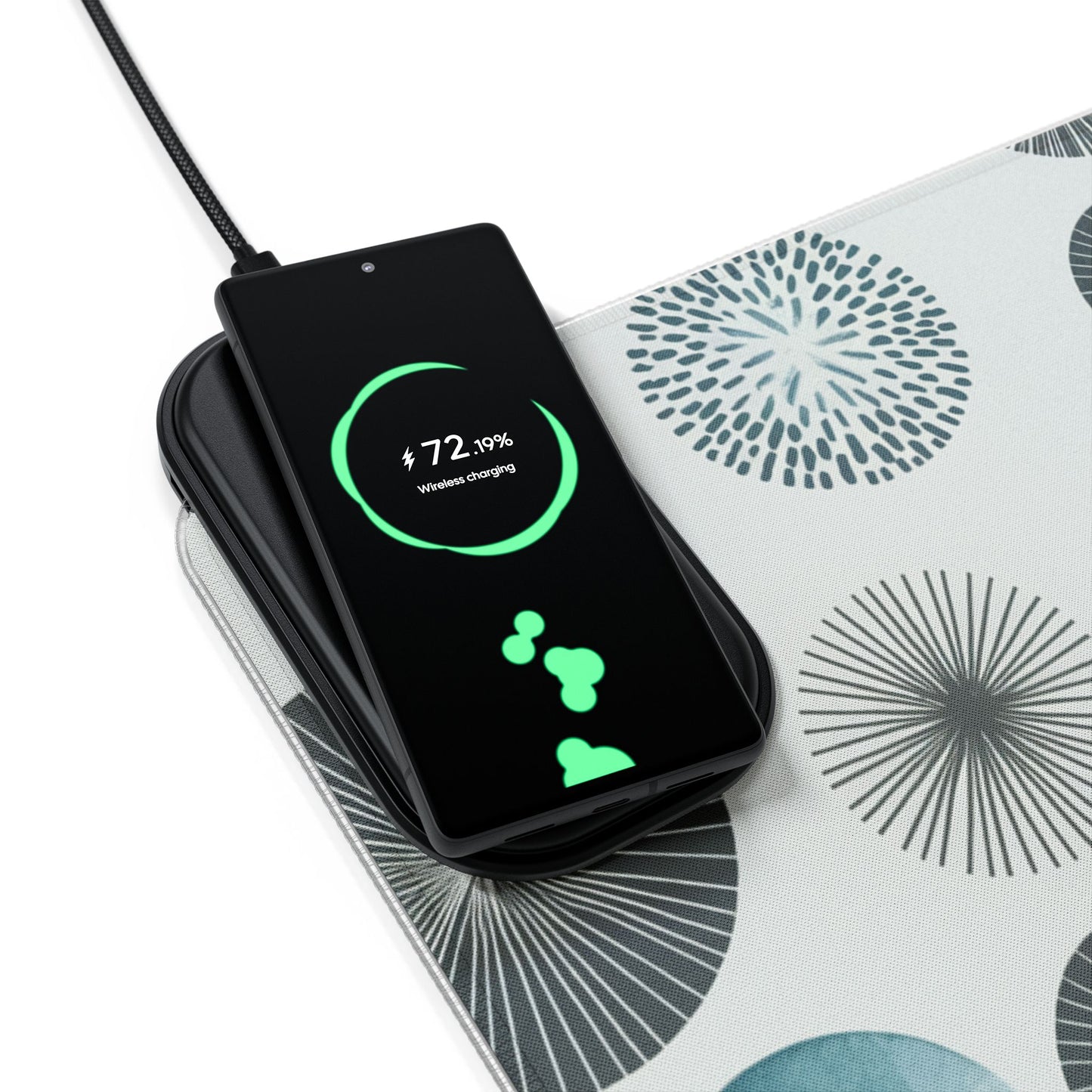 Wireless Charging RGB Gaming Mouse Pad with LED Lighting - Stylish Qi-Compatible Accessory