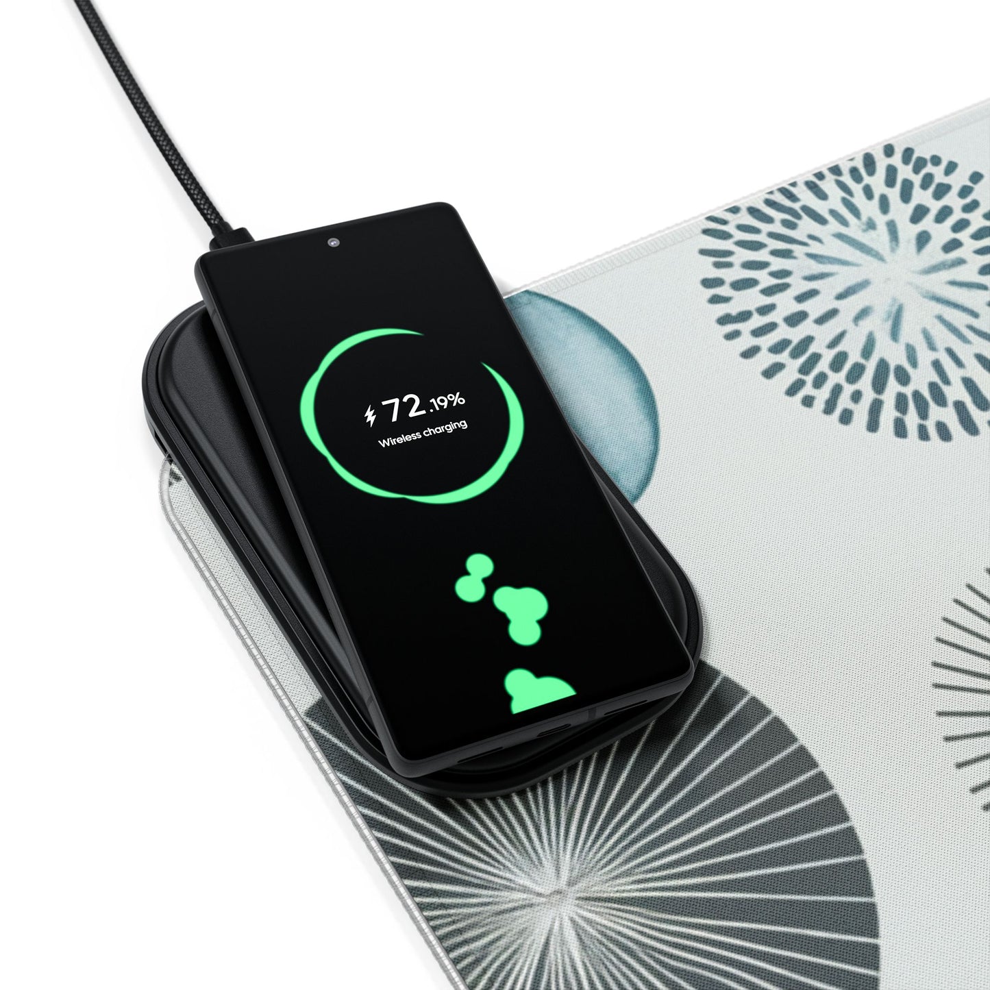 Wireless Charging RGB Gaming Mouse Pad with LED Lighting - Stylish Qi-Compatible Accessory