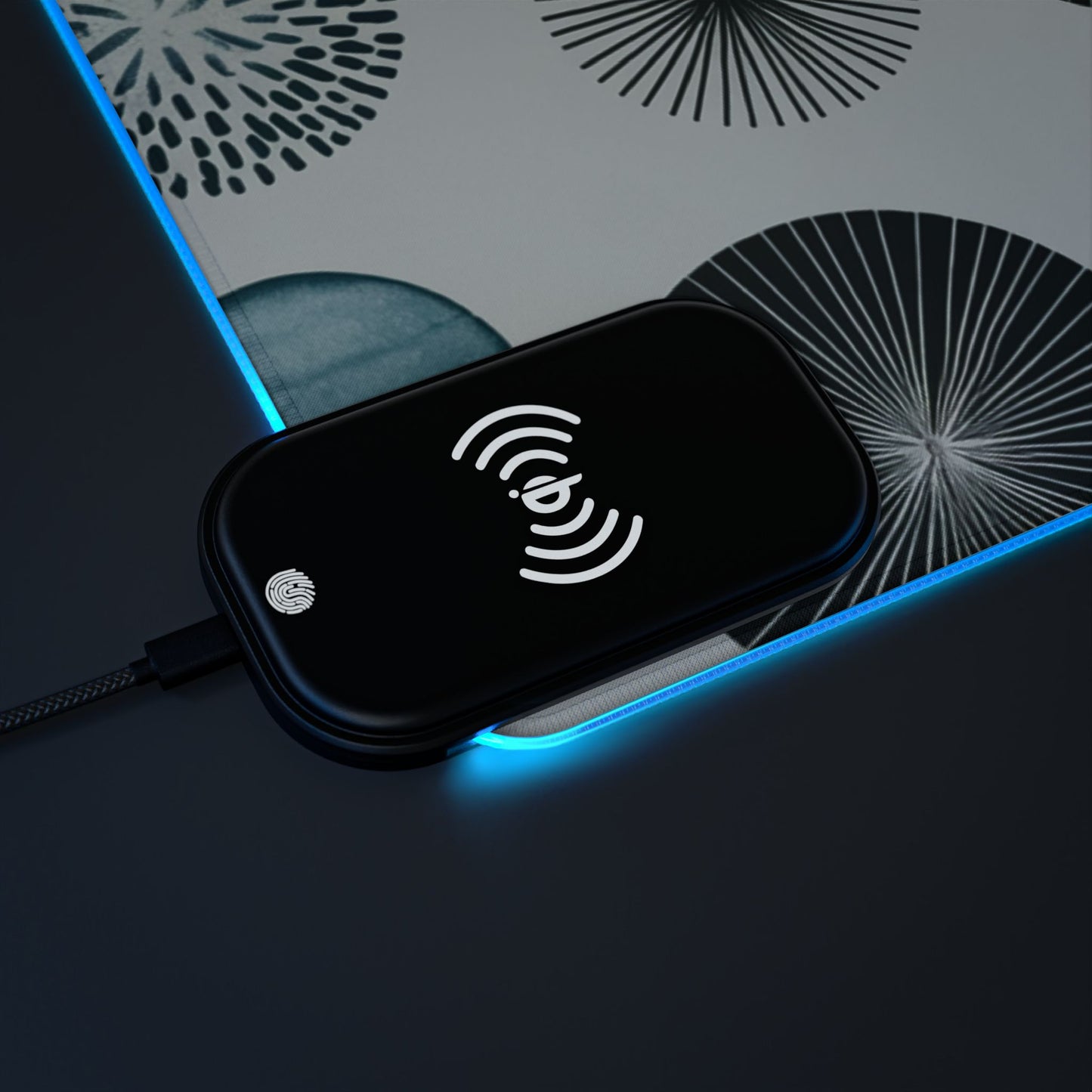 Wireless Charging RGB Gaming Mouse Pad with LED Lighting - Stylish Qi-Compatible Accessory