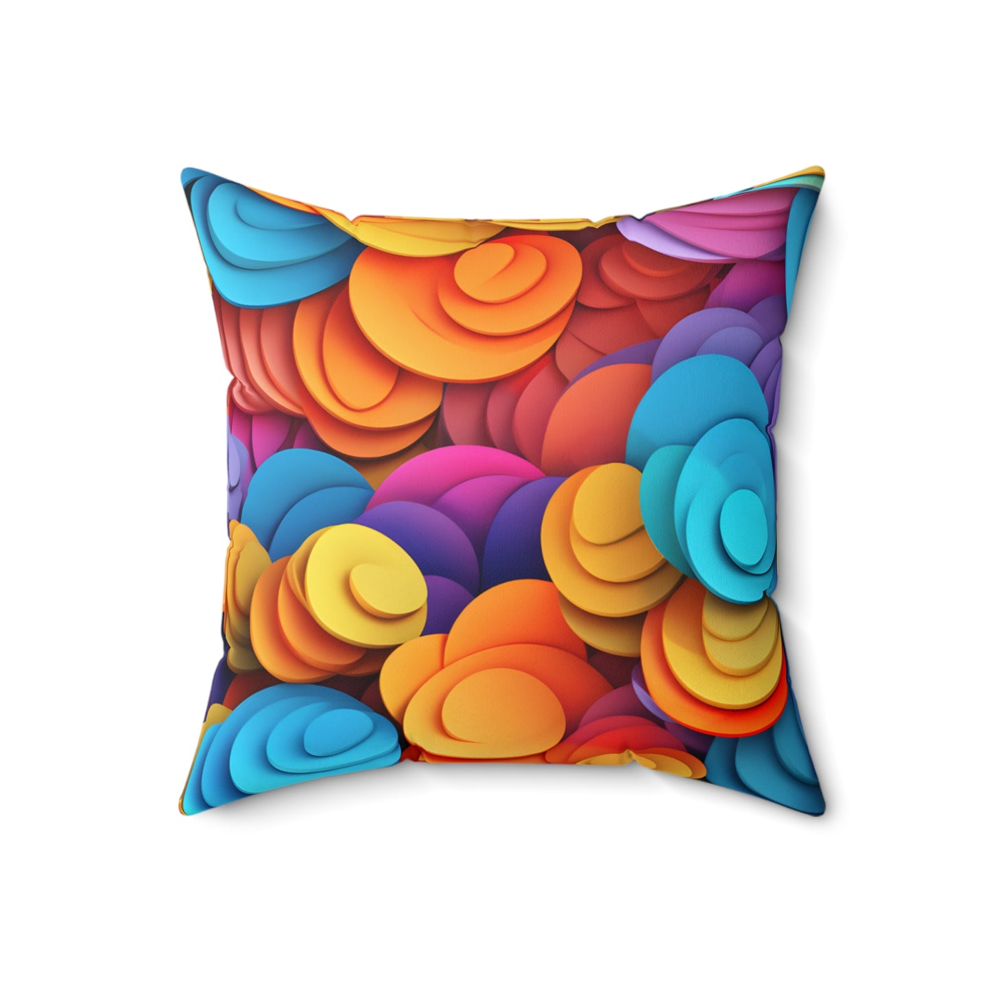Vibrant Abstract Throw Pillow 18x18 with Insert – Double-Sided Colorful Modern Accent Cushion