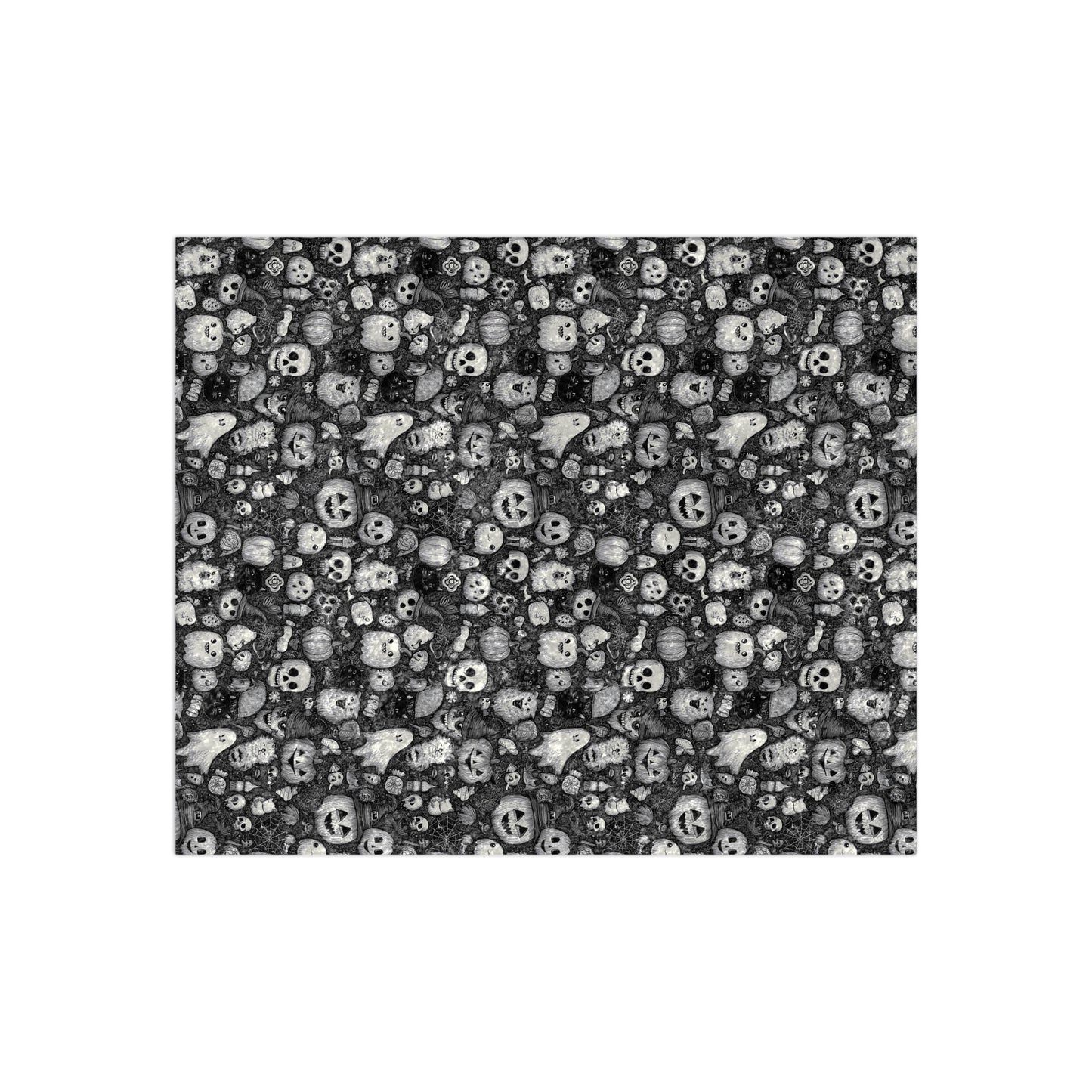 Spooky Crushed Velvet Blanket, Cozy Throw for Halloween, Soft Home Decor, Perfect for Fall, Unique Gift Idea for Horror Fans