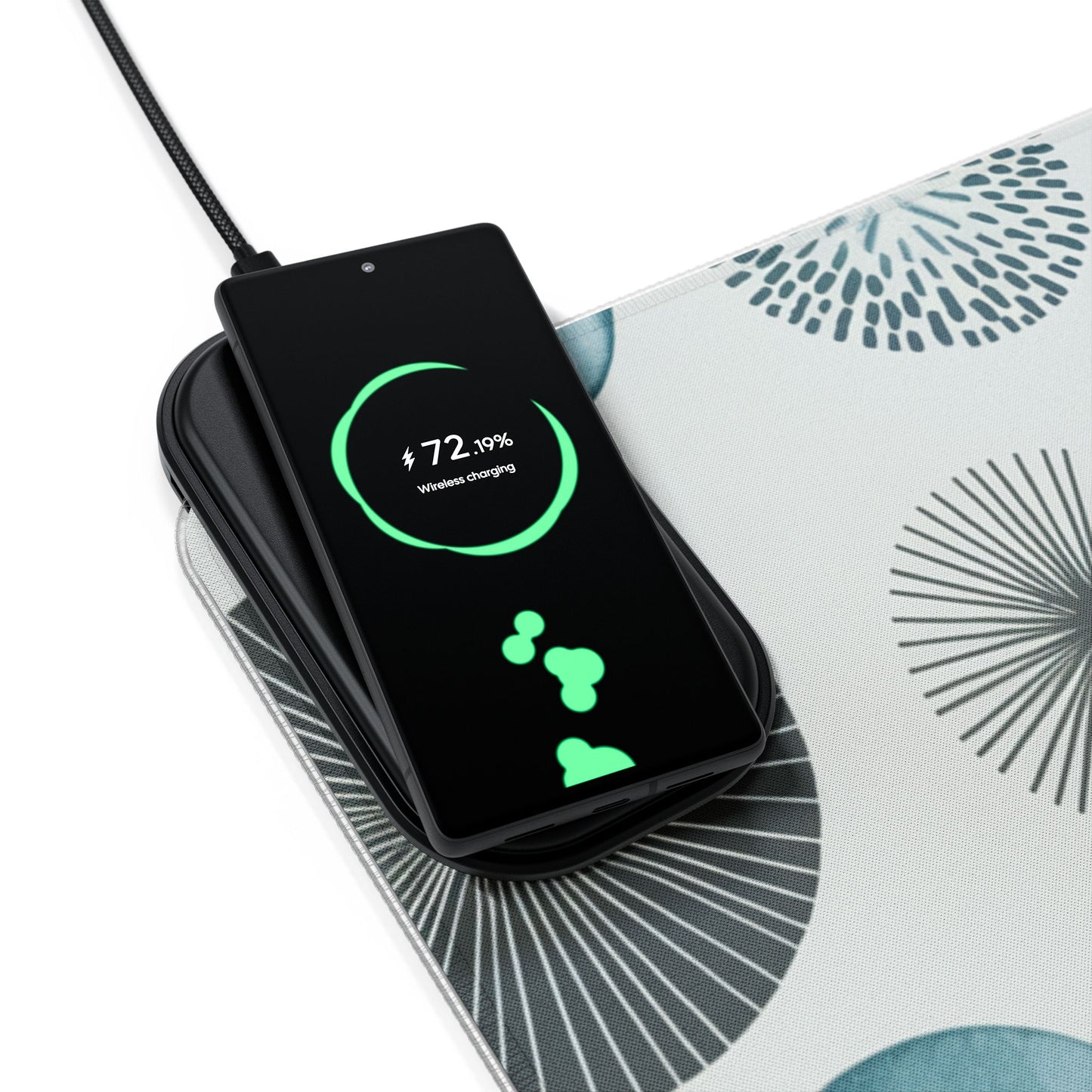 Wireless Charging RGB Gaming Mouse Pad with LED Lighting - Stylish Qi-Compatible Accessory