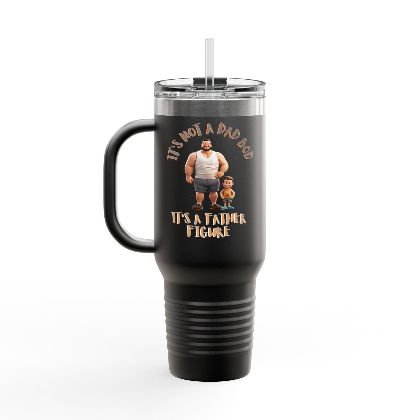 40oz Insulated Stainless Steel Travel Mug – Spill-Proof, BPA-Free & Funny Dad Bod Gift