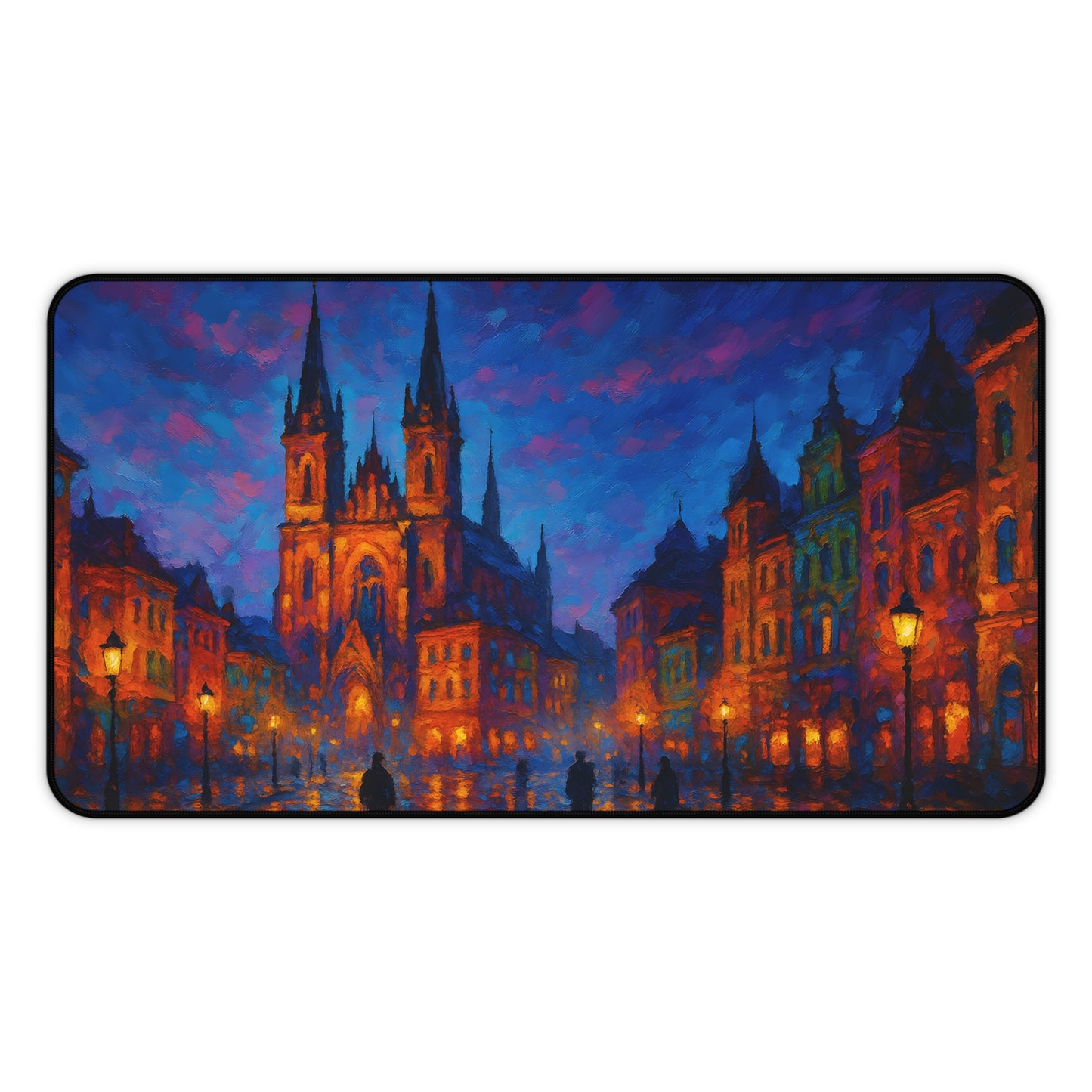 Artistic Cityscape Desk Mat, Office Decor, Gaming Mat, Creative Workspace Accessories, Desk Accessories for Home & Office
