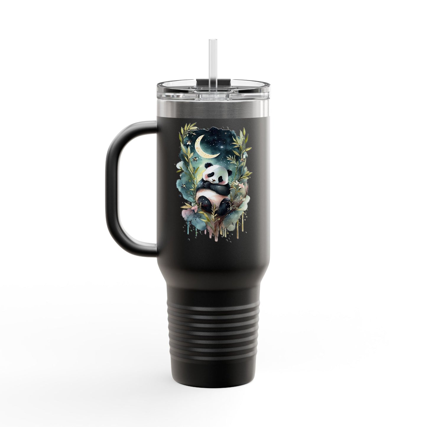 40oz Insulated Travel Mug – Stainless Steel, Double-Wall, Panda Design & BPA-Free