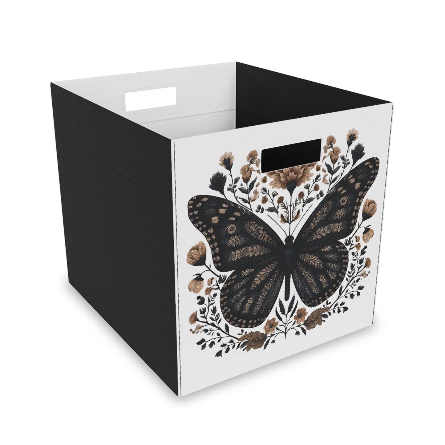 Butterfly Felt Storage Box, Decorative Organizing Bins, Boho Storage Baskets, Home Décor, Gift for Nature Lovers