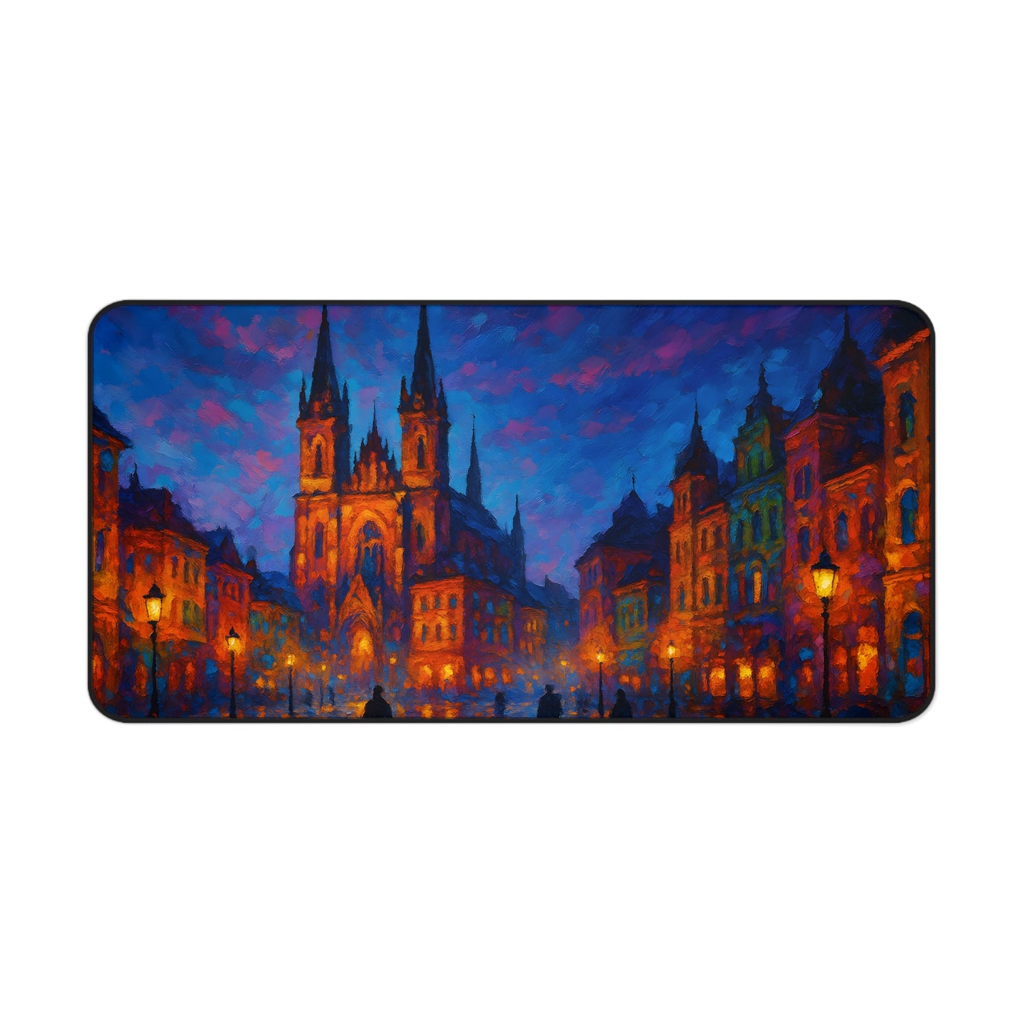 Artistic Cityscape Desk Mat, Office Decor, Gaming Mat, Creative Workspace Accessories, Desk Accessories for Home & Office