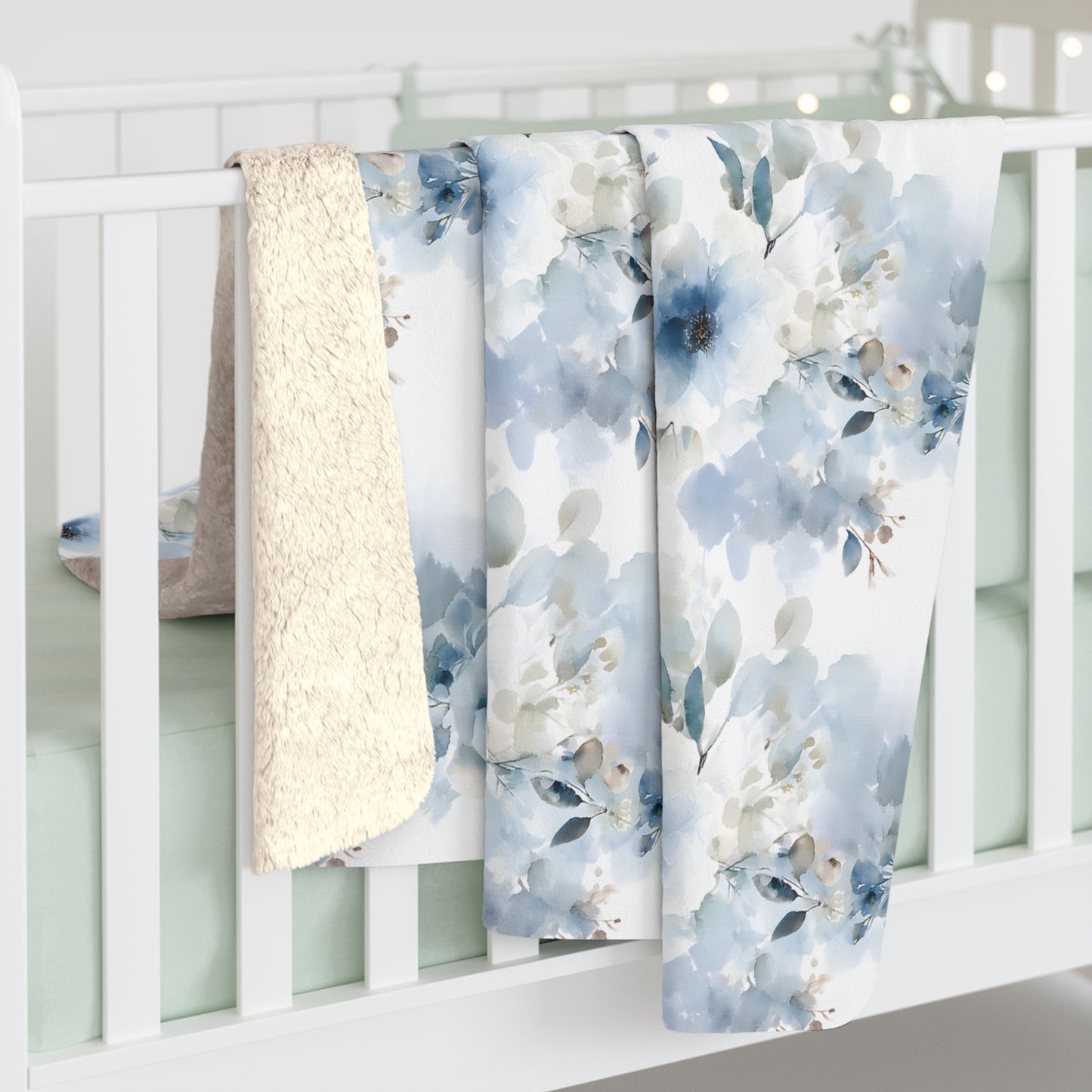 Cozy Floral Sherpa Fleece Blanket, Soft Throw for Snuggling, Home Decor, Gift for Her, Winter Warmth, Couch Accessory