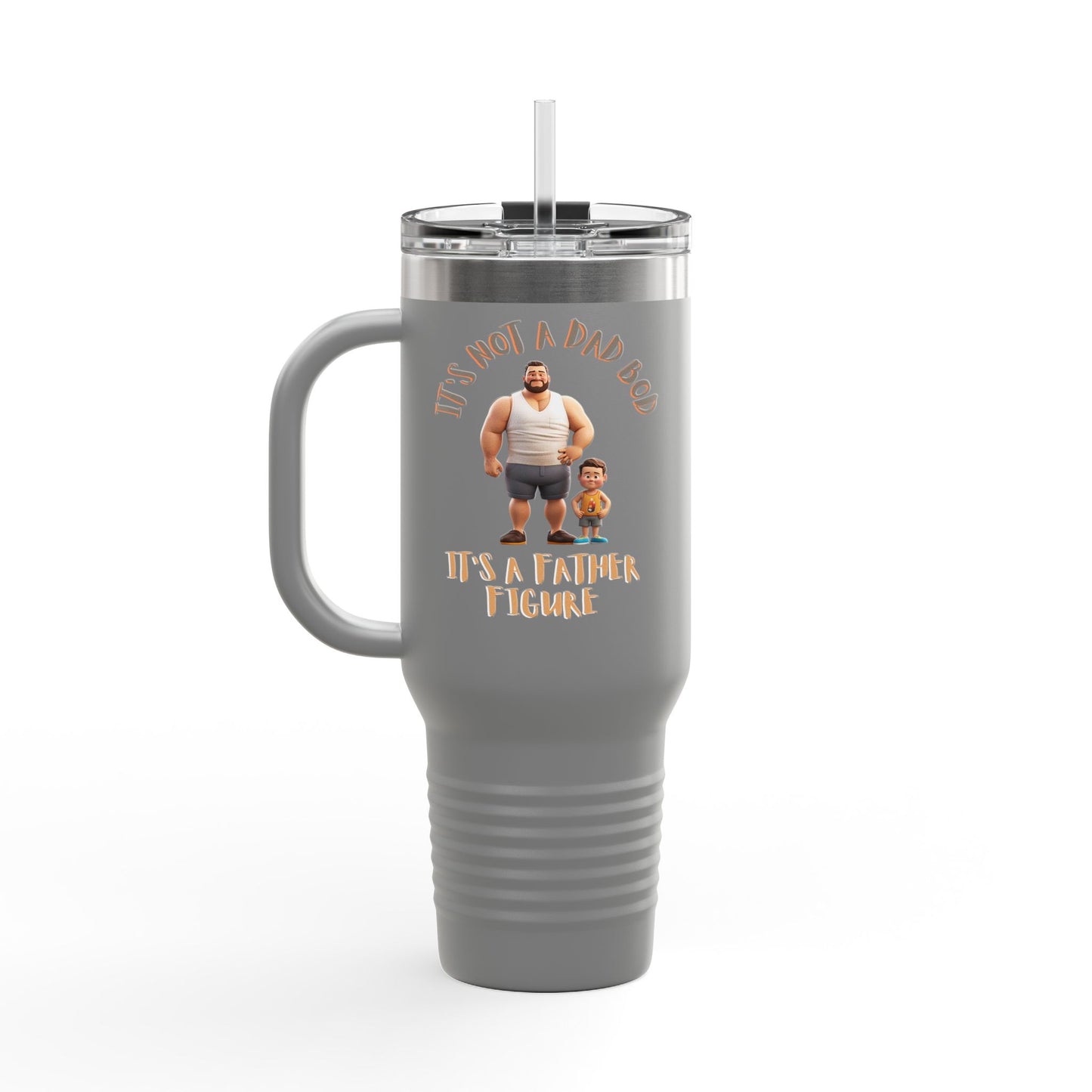 40oz Insulated Stainless Steel Travel Mug – Spill-Proof, BPA-Free & Funny Dad Bod Gift