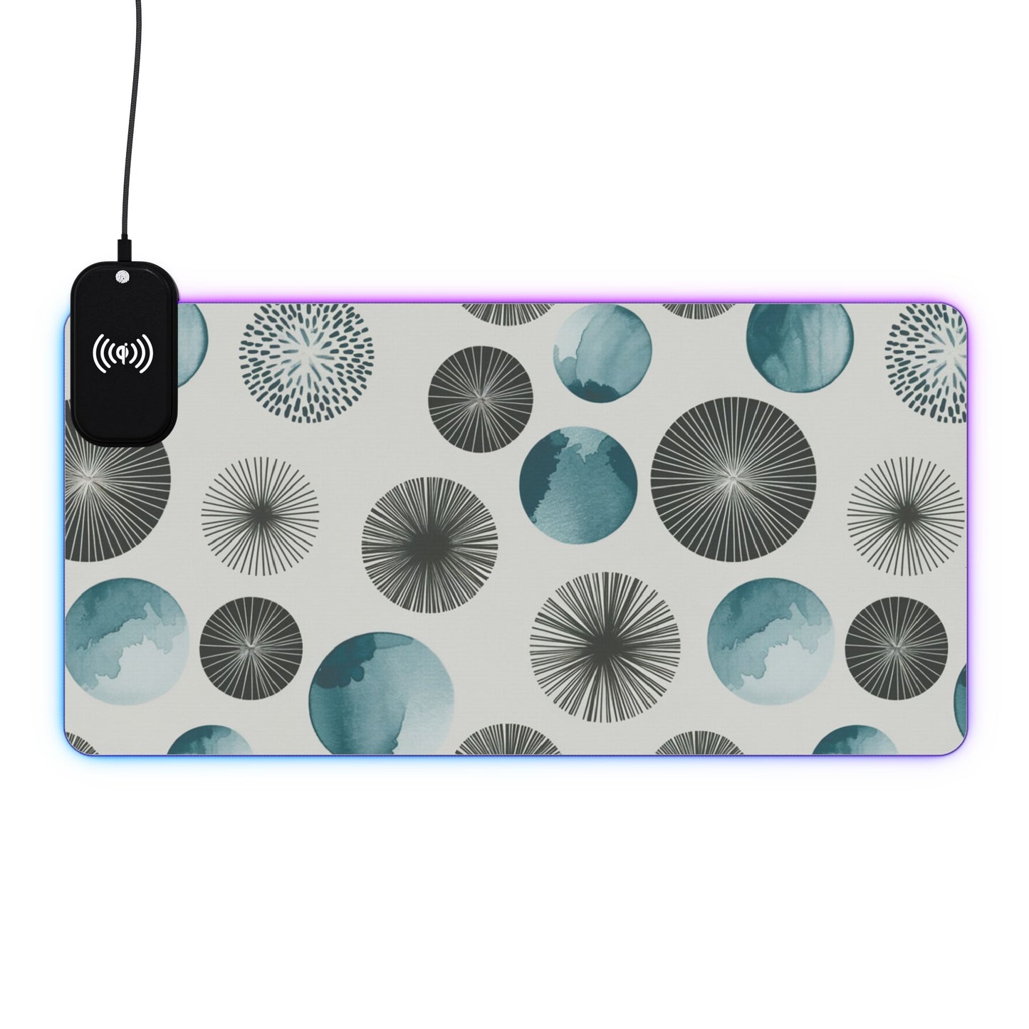 Wireless Charging RGB Gaming Mouse Pad with LED Lighting - Stylish Qi-Compatible Accessory