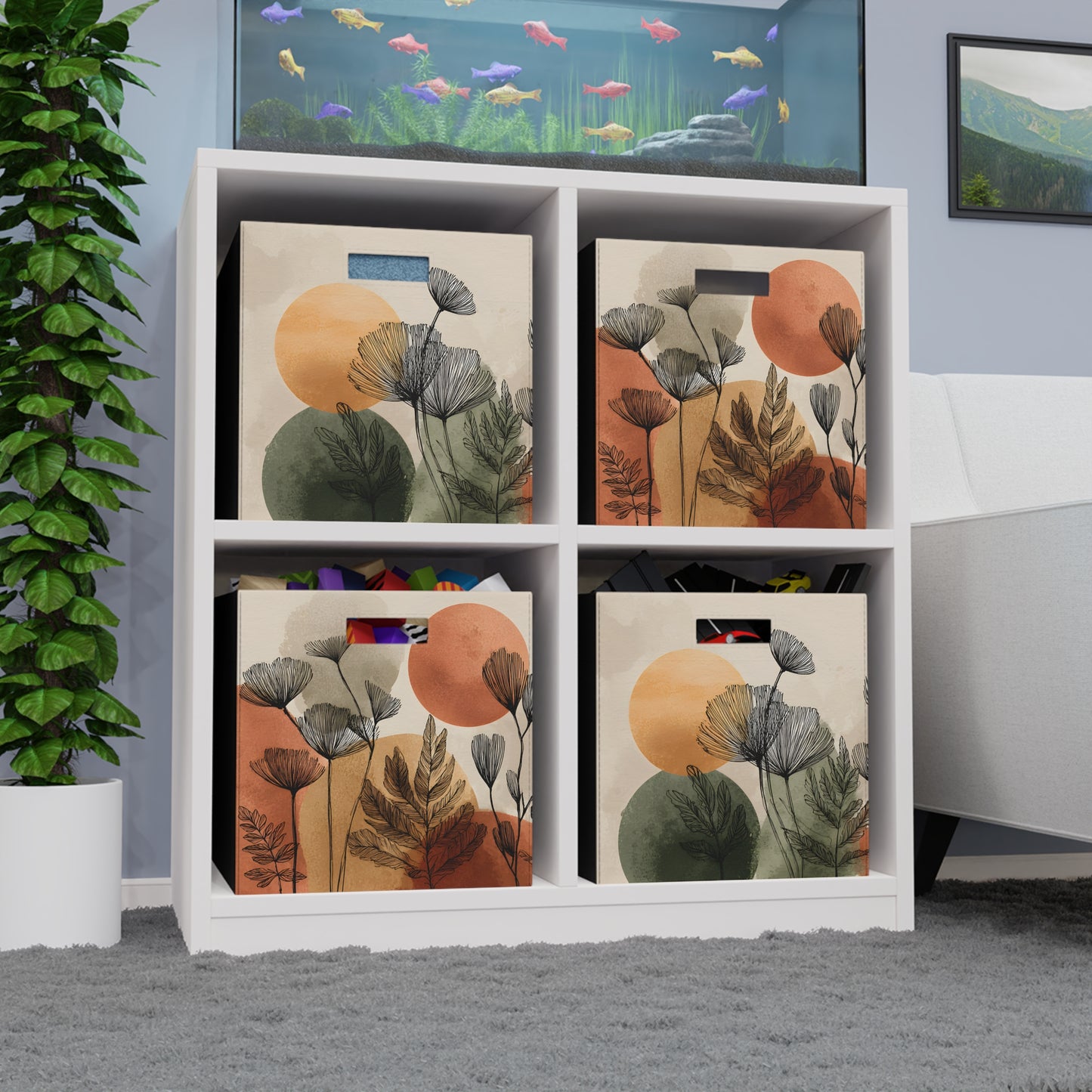 Felt Storage Box - Stylish Home Organizer, Boho Decor, Storage Solution for Kids' Toys, Crafts, and More