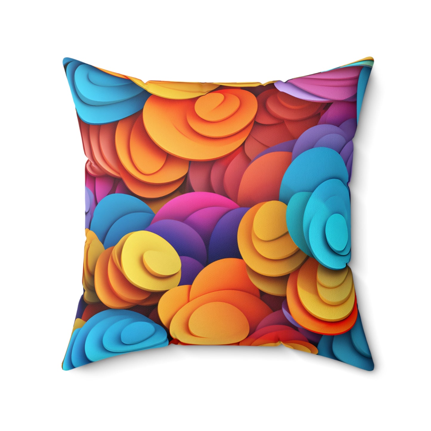 Vibrant Abstract Throw Pillow 18x18 with Insert – Double-Sided Colorful Modern Accent Cushion