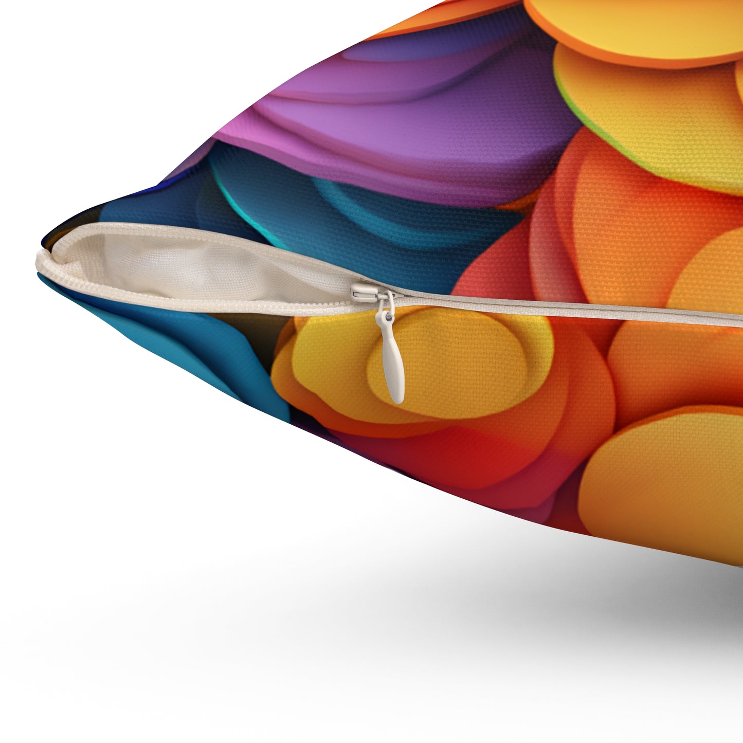 Vibrant Abstract Throw Pillow 18x18 with Insert – Double-Sided Colorful Modern Accent Cushion