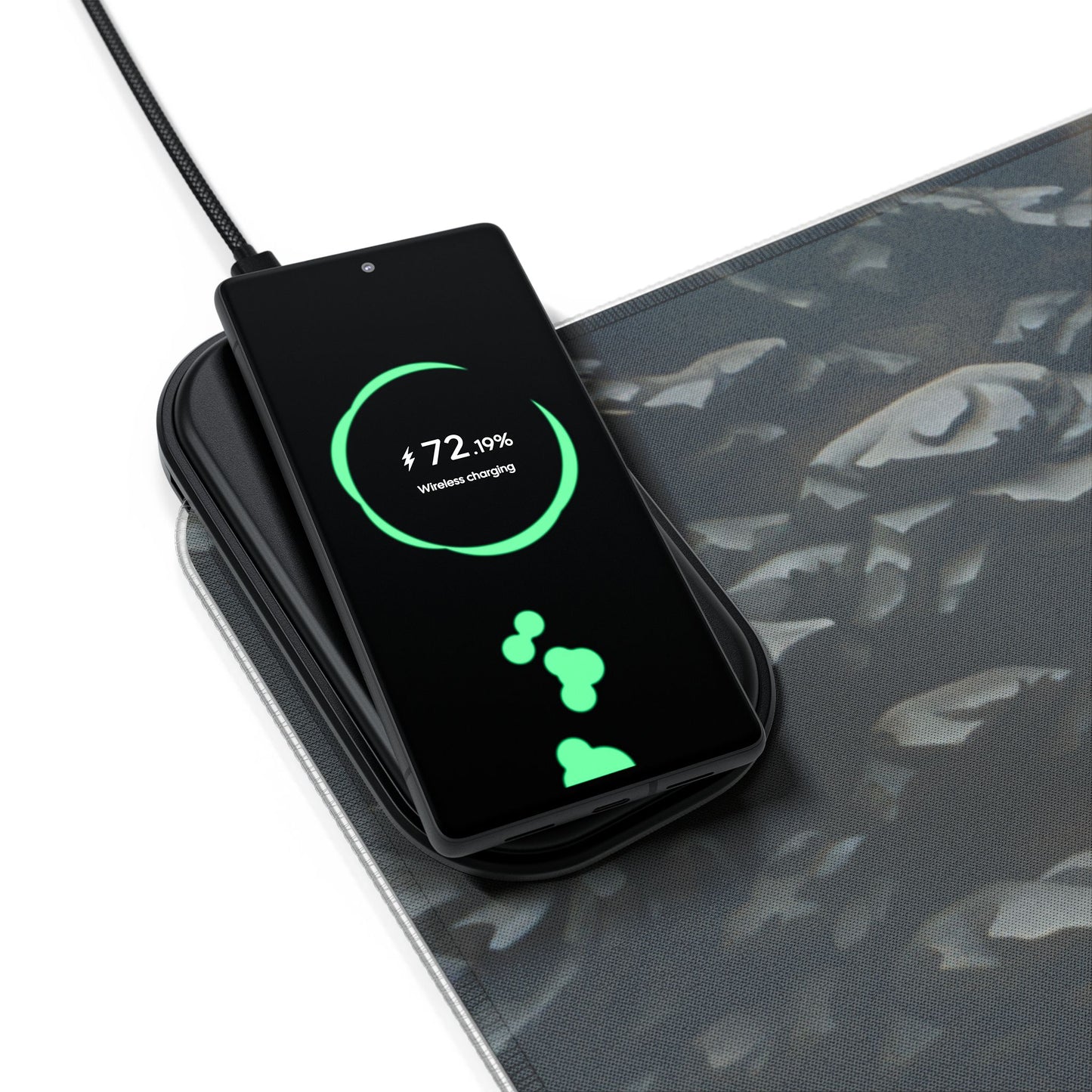 Lion Mandala RGB LED Gaming Mouse Pad with Wireless Charging