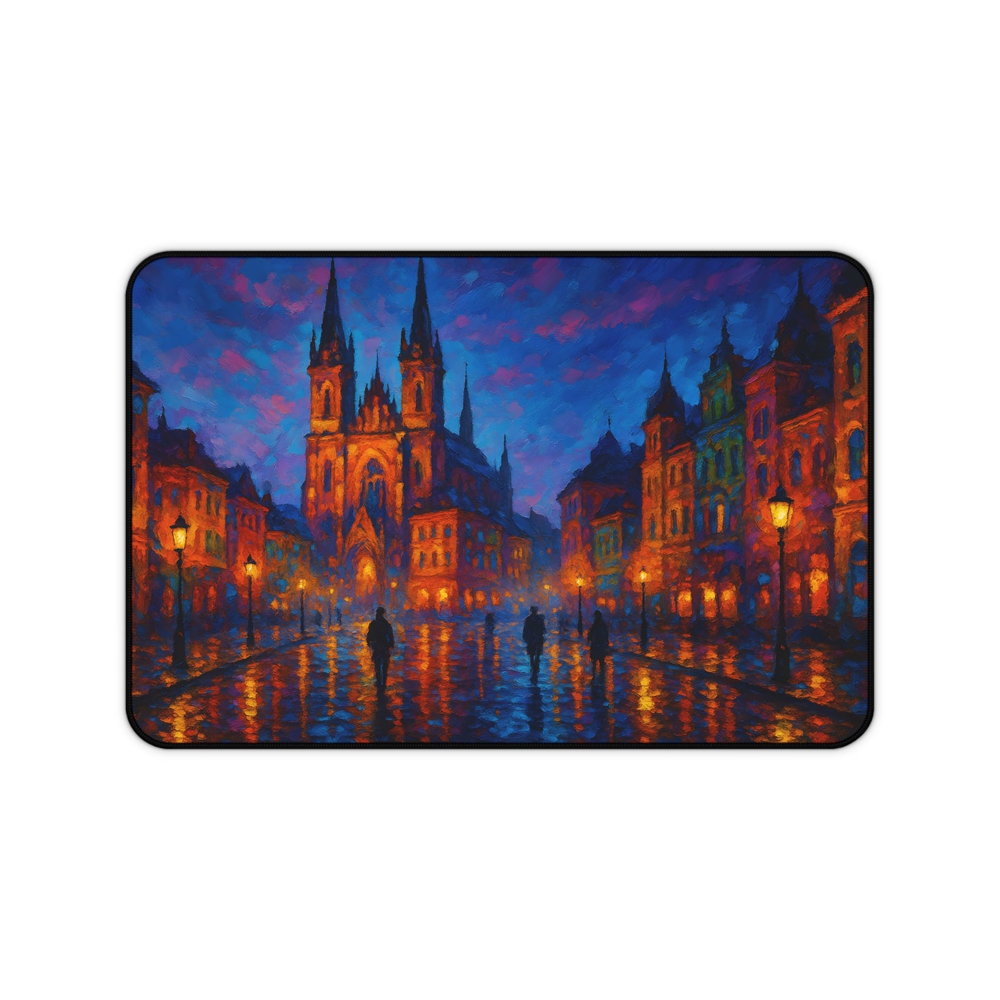 Artistic Cityscape Desk Mat, Office Decor, Gaming Mat, Creative Workspace Accessories, Desk Accessories for Home & Office