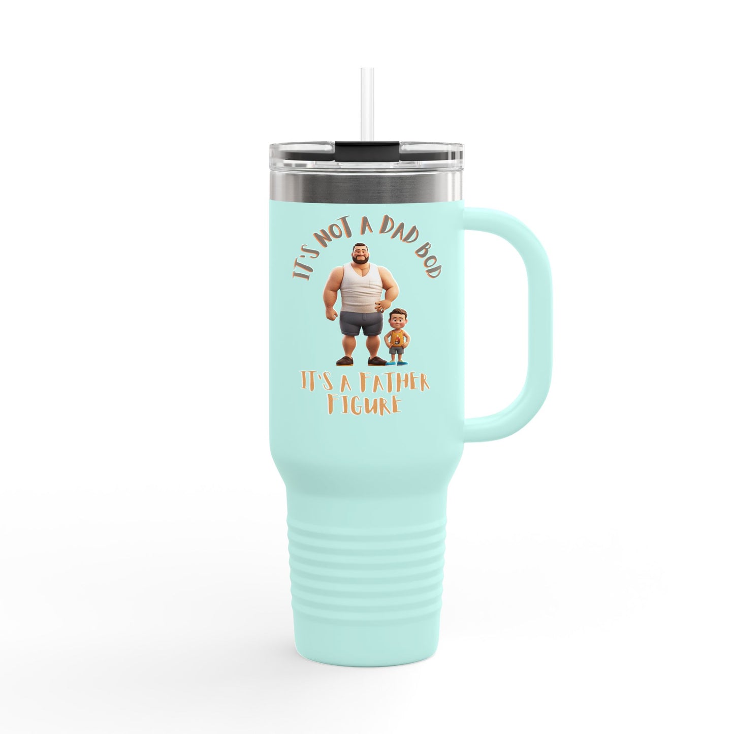 40oz Insulated Stainless Steel Travel Mug – Spill-Proof, BPA-Free & Funny Dad Bod Gift