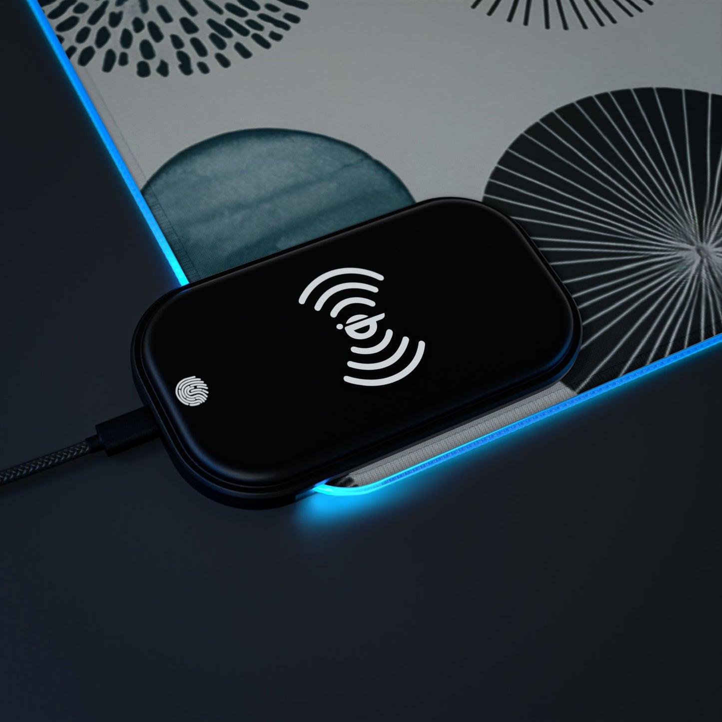 Wireless Charging RGB Gaming Mouse Pad with LED Lighting - Stylish Qi-Compatible Accessory