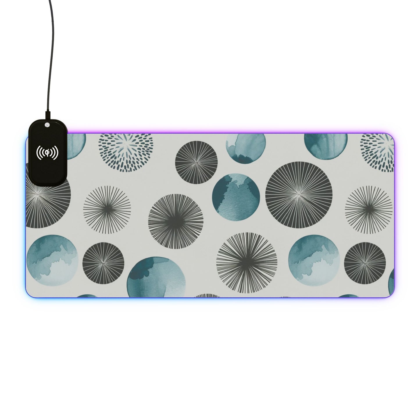 Wireless Charging RGB Gaming Mouse Pad with LED Lighting - Stylish Qi-Compatible Accessory