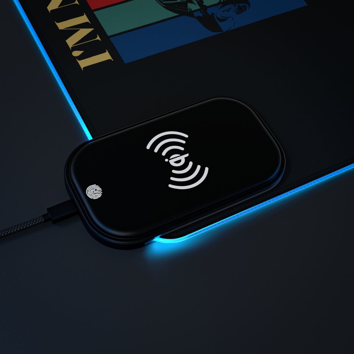 Vintage Car RGB Gaming Mouse Pad with Wireless Charging