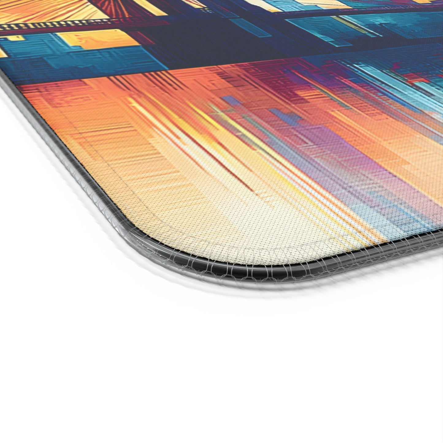 Cityscape rgb gaming mouse pad with Qi wireless charging, usb-c, 15w non-slip desk mat