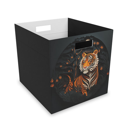 Paper quilled Tiger - Felt Storage Box