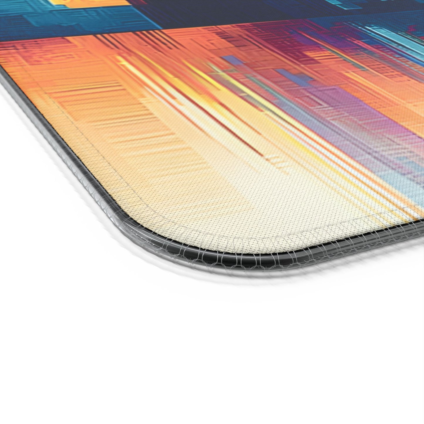 Cityscape rgb gaming mouse pad with Qi wireless charging, usb-c, 15w non-slip desk mat