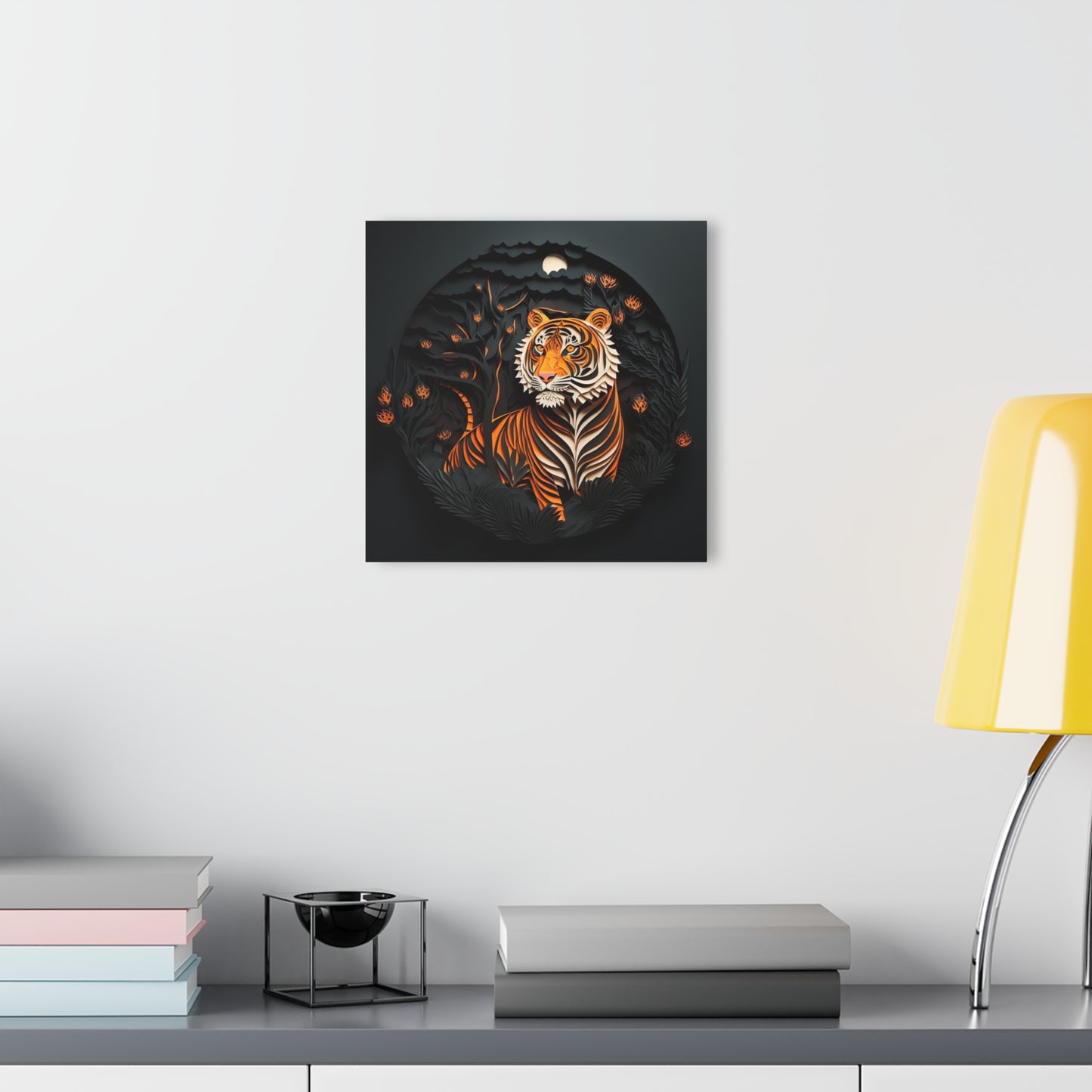 Bring Home the Jungle with the Majestic Tiger Quilled Print
