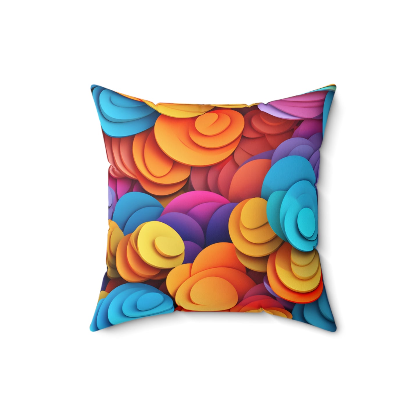 Vibrant Abstract Throw Pillow 18x18 with Insert – Double-Sided Colorful Modern Accent Cushion