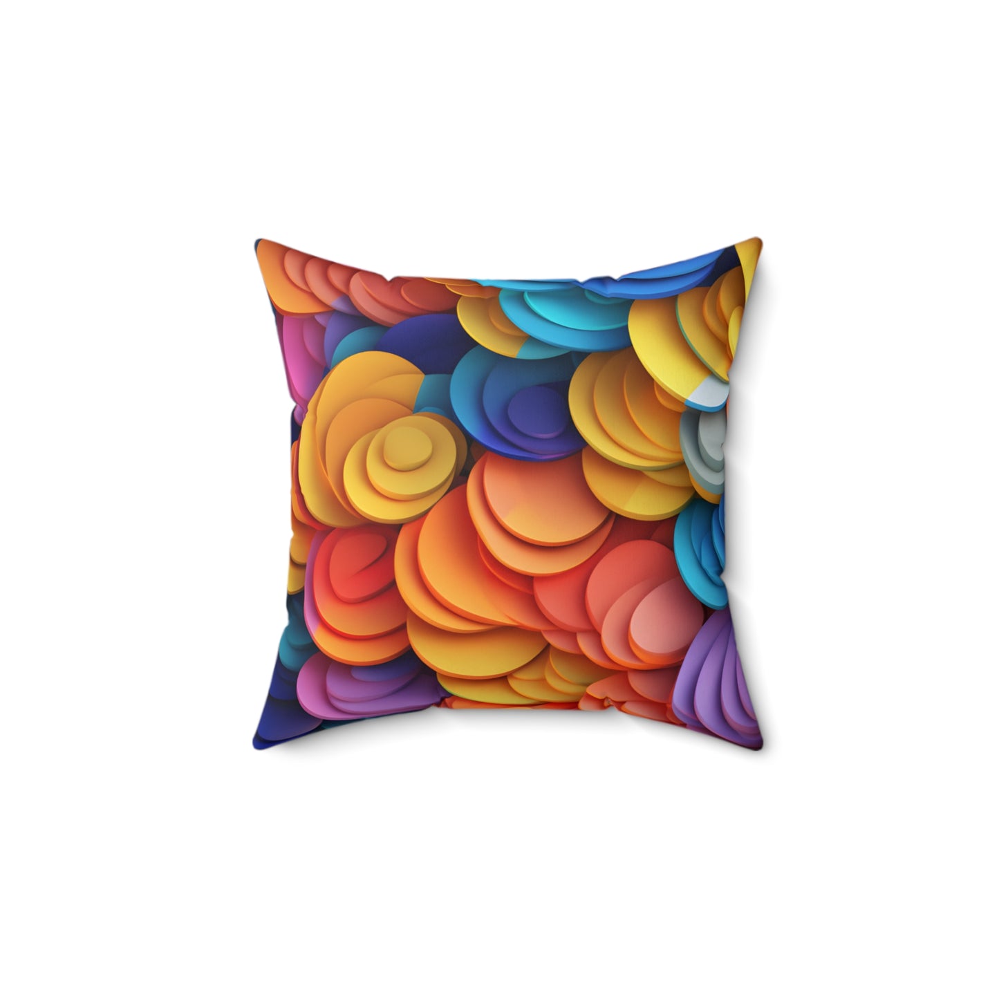 Vibrant Abstract Throw Pillow 18x18 with Insert – Double-Sided Colorful Modern Accent Cushion