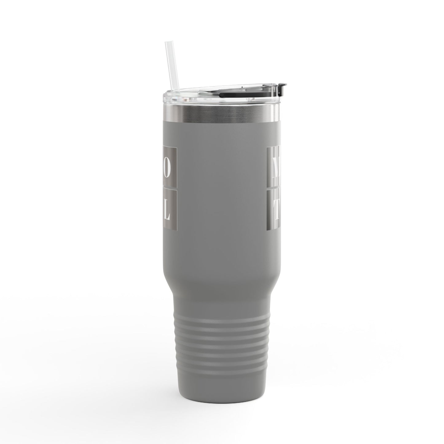 40oz Insulated Stainless Steel Travel Mug with Handle & Straw – White Soul Design