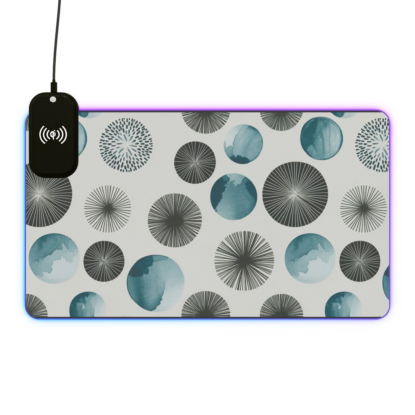 Wireless Charging RGB Gaming Mouse Pad with LED Lighting - Stylish Qi-Compatible Accessory