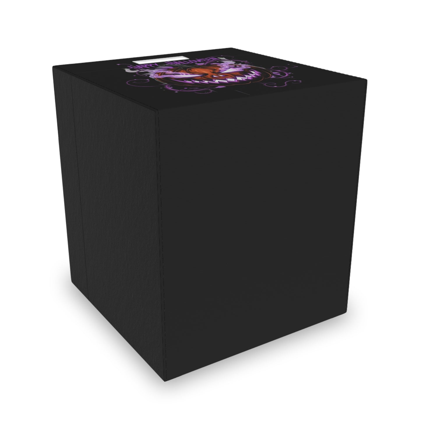 Black Felt Halloween Storage Box with Jack-o-Lantern | Foldable Seasonal Home Organizer Bin