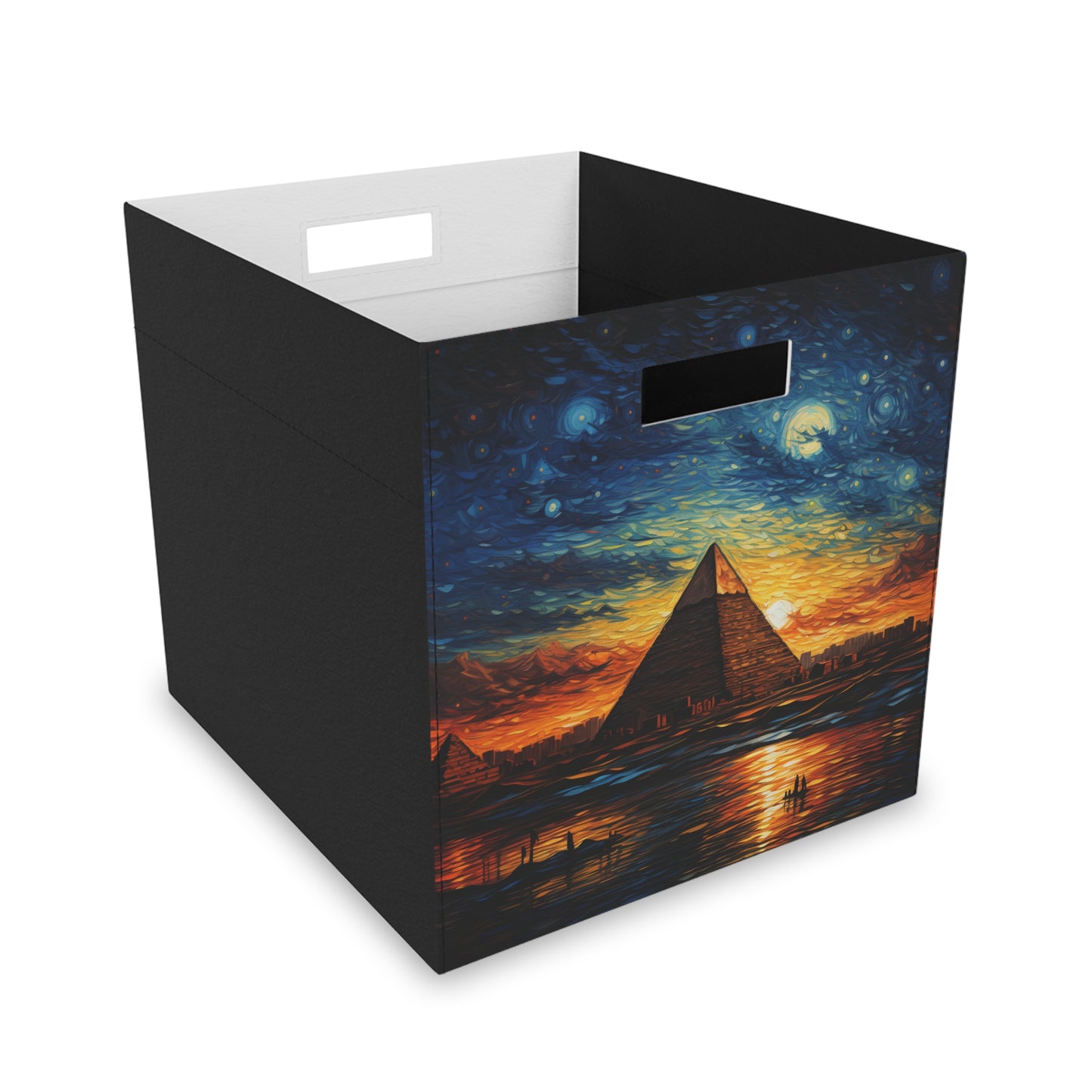 Starry night inspired Egypt landmarks design -  Felt Storage Box