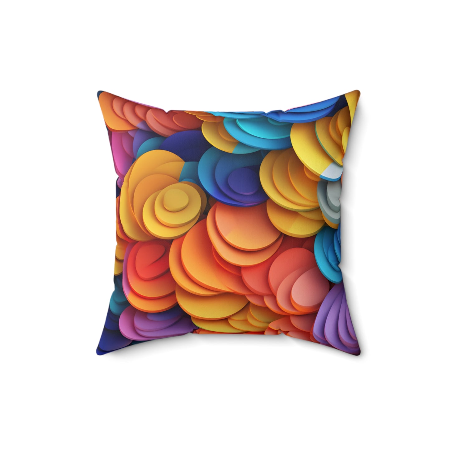 Vibrant Abstract Throw Pillow 18x18 with Insert – Double-Sided Colorful Modern Accent Cushion