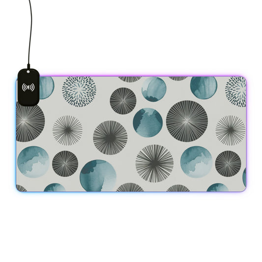 Wireless Charging RGB Gaming Mouse Pad with LED Lighting - Stylish Qi-Compatible Accessory